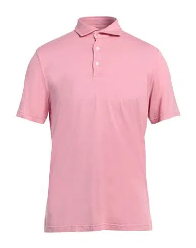 Fedeli Short-sleeve Cotton Polo Shirt In Pink