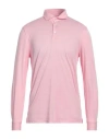 Fedeli Man Polo Shirt Pink Size 40 Cotton, Organic Cotton