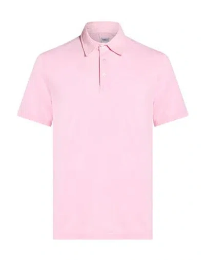 Fedeli Man Polo Shirt Pink Size 42 Cotton