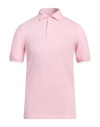Fedeli Man Polo Shirt Pink Size 46 Cotton