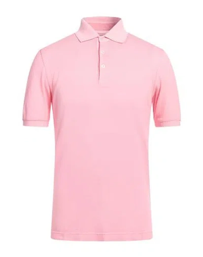 Fedeli Man Polo Shirt Pink Size 48 Cotton