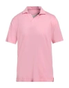 Fedeli Man Polo Shirt Pink Size 48 Organic Cotton