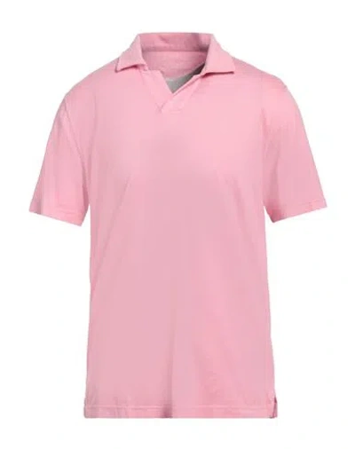 Fedeli Man Polo Shirt Pink Size 48 Organic Cotton