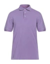 Fedeli Man Polo Shirt Purple Size 46 Cotton
