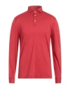 Fedeli Man Polo Shirt Red Size 40 Cotton, Organic Cotton