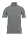 Fedeli Man Polo Shirt Sage Green Size 36 Cotton
