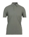 Fedeli Man Polo Shirt Sage Green Size 38 Cotton, Elastane