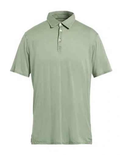 Fedeli Man Polo Shirt Sage Green Size 46 Cotton