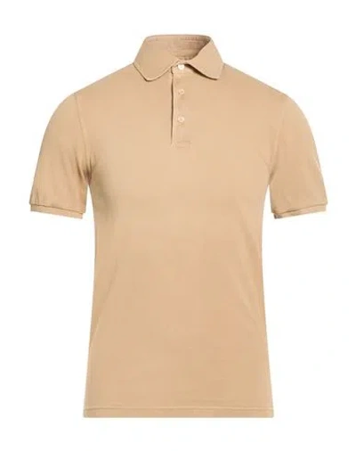Fedeli Man Polo Shirt Sand Size 36 Cotton In Neutral