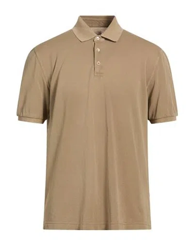 Fedeli Man Polo Shirt Sand Size 44 Cotton In Neutral
