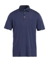 Fedeli Man Polo Shirt Slate Blue Size 44 Cotton