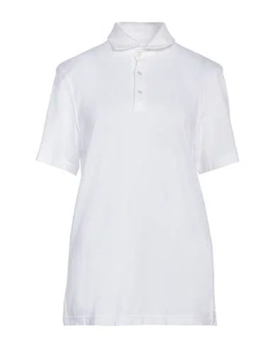 Fedeli Man Polo Shirt White Size 46 Cotton