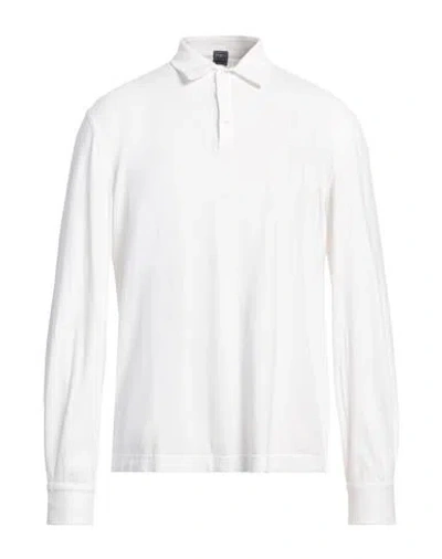Fedeli Man Polo Shirt White Size 48 Cotton, Elastane