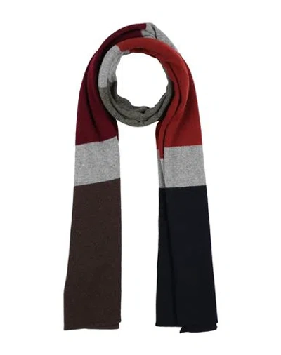 Fedeli Man Scarf Brick Size - Cashmere In Red