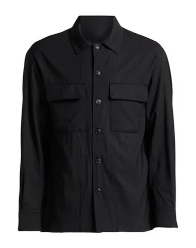 Fedeli Man Shirt Black Size 40 Virgin Wool