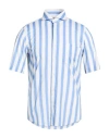 Fedeli Man Shirt Blue Size 15 ½ Cotton, Elastane