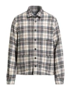 Fedeli Man Shirt Blue Size 42 Wool, Alpaca Wool, Nylon In Neutral