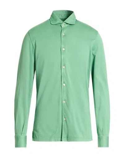 Fedeli Man Shirt Green Size 40 Cotton