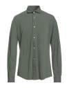 Fedeli Man Shirt Green Size 44 Organic Cotton