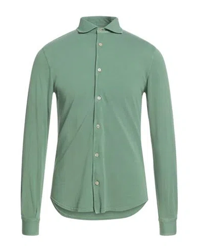 Fedeli Man Shirt Green Size 48 Cotton