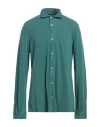 Fedeli Man Shirt Green Size 50 Cotton