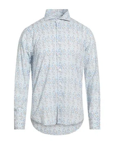 Fedeli Man Shirt Grey Size 17 ½ Cotton, Elastane In Gray