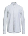 Fedeli Man Shirt Grey Size 17 Cotton, Nylon, Elastane In White