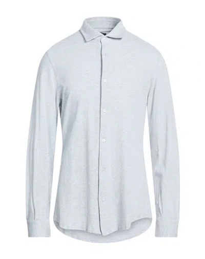 Fedeli Man Shirt Grey Size 44 Cotton In White