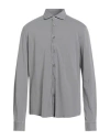 Fedeli Man Shirt Grey Size 46 Cotton In Gray