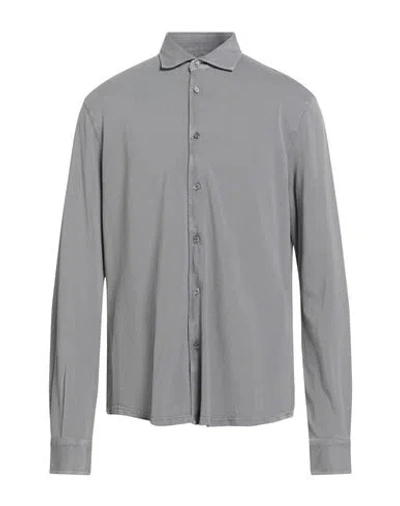 Fedeli Man Shirt Grey Size 46 Cotton In Gray