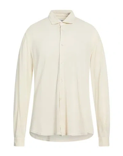 Fedeli Man Shirt Ivory Size 46 Cotton In Neutral