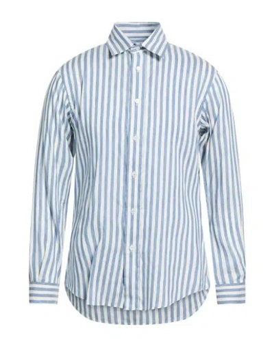 Fedeli Man Shirt Light Blue Size 15 ¾ Linen, Lyocell