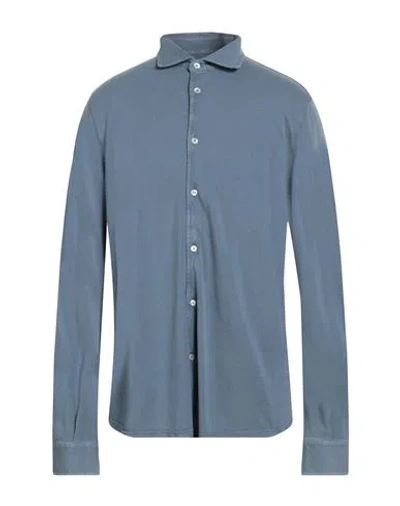 Fedeli Man Shirt Light Blue Size 50 Cotton In Blue