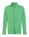 Fedeli Man Shirt Light Green Size 44 Cotton