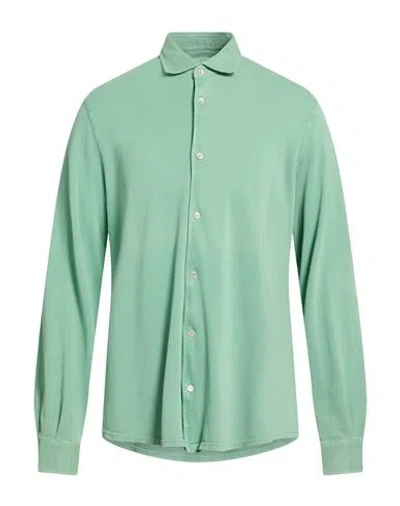 Fedeli Man Shirt Light Green Size 48 Organic Cotton