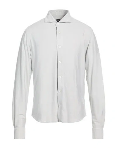 Fedeli Man Shirt Light Grey Size 15 ¾ Cotton, Nylon, Elastane In White