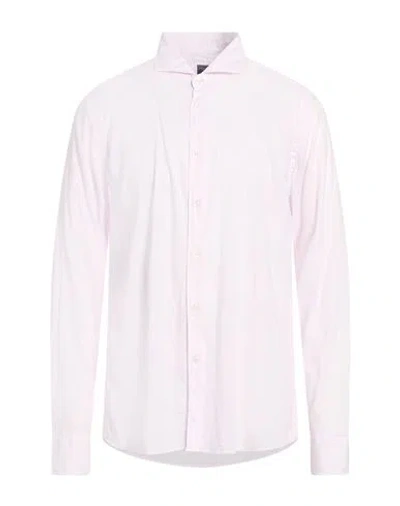 Fedeli Man Shirt Light Pink Size 17 Cotton, Elastane