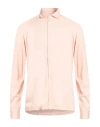 Fedeli Man Shirt Light Pink Size 40 Organic Cotton In Neutral