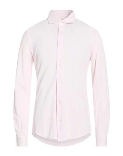 FEDELI FEDELI MAN SHIRT LIGHT PINK SIZE 46 ORGANIC COTTON