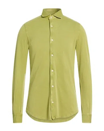 Fedeli Man Shirt Lime Green Size 40 Cotton