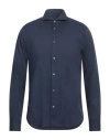 Fedeli Man Shirt Midnight Blue Size 15 ½ Cotton, Elastane