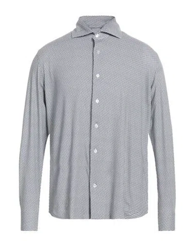 Fedeli Man Shirt Midnight Blue Size 16 Cotton, Nylon, Elastane