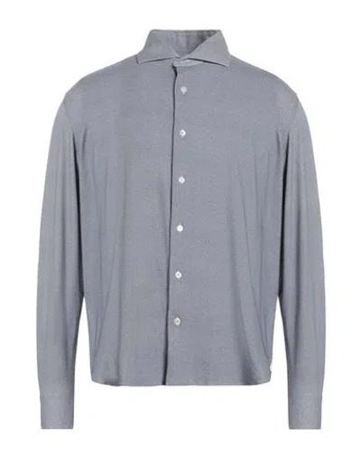 Fedeli Man Shirt Midnight Blue Size 15 ¾ Cotton, Nylon, Elastane
