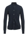 Fedeli Man Shirt Midnight Blue Size 36 Cotton