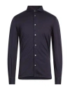 Fedeli Man Shirt Midnight Blue Size 38 Cotton