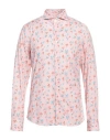 Fedeli Man Shirt Pink Size 17 ½ Cotton, Elastane In Pink