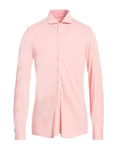 Fedeli Man Shirt Pink Size 40 Cotton In Pink