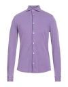 Fedeli Man Shirt Purple Size 50 Cotton