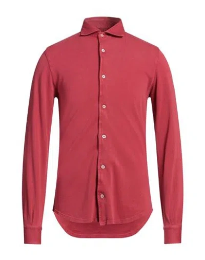 Fedeli Man Shirt Red Size 48 Cotton
