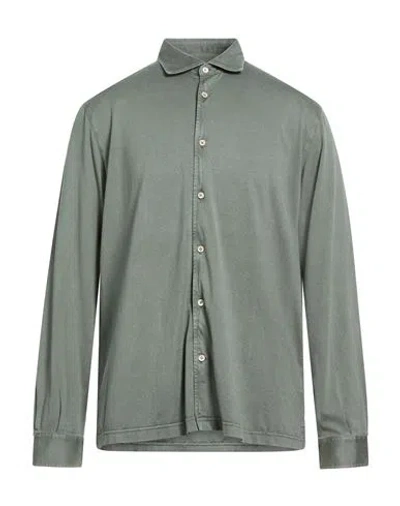 Fedeli Man Shirt Sage Green Size 48 Organic Cotton